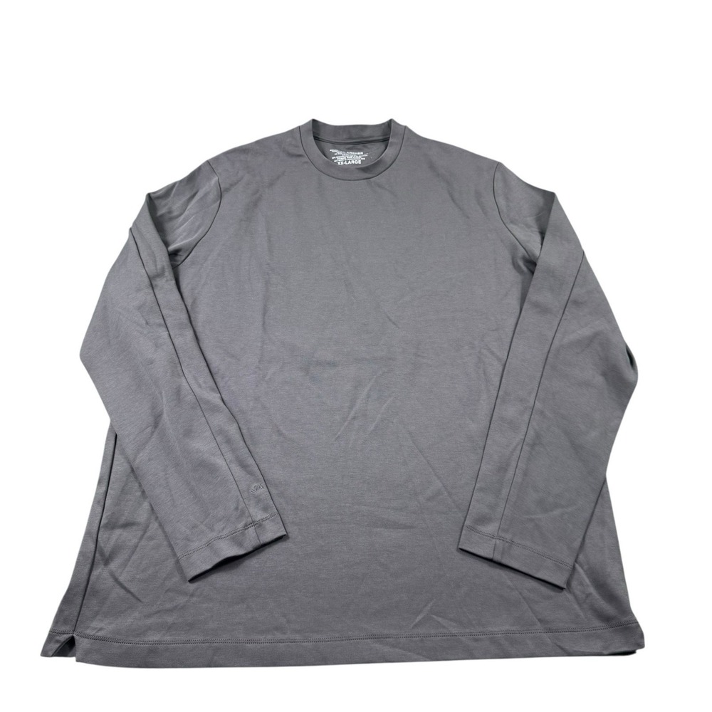 Jack Archer Gray Organic Cotton Stretch LS Men Crewneck Shirt Size 2XL XXL